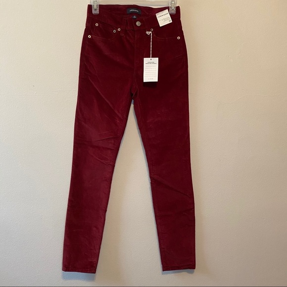 J. Crew Red High Rise Toothpick Pants Size 25 - Picture 1 of 13